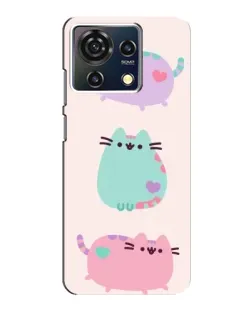 Чехол для ZTE Blade V50 Vita с картинкой «Pusheen трио»