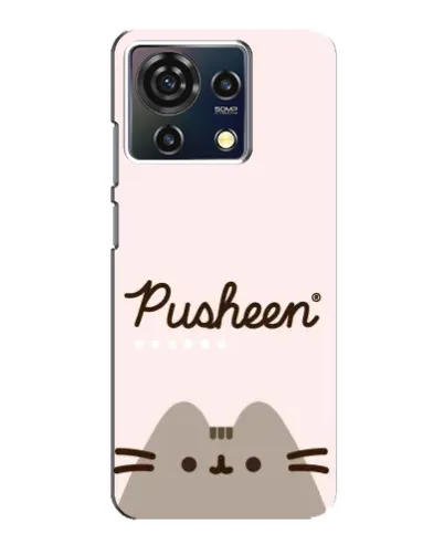 Чехол для ZTE Blade V50 Vita с картинкой «Pusheen логотип»