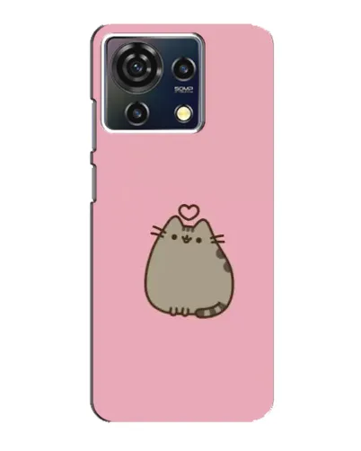 Чехол для ZTE Blade V50 Vita с картинкой «Pusheen сердце»