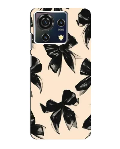 Чехол для ZTE Blade V50 Vita с картинкой «Паттерн черные банты» Чехол для ZTE Blade V50 Vita с картинкой «Паттерн черные банты»
