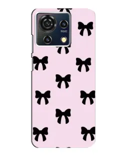 Чехол для ZTE Blade V50 Vita с картинкой «Черные банты Coquette»