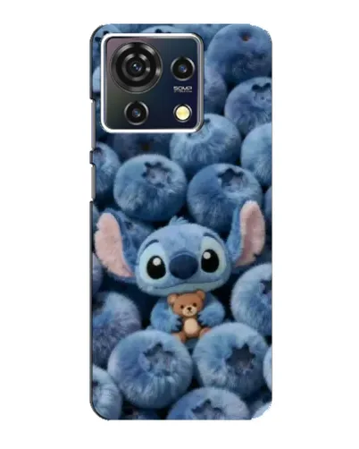 Чехол для ZTE Blade V50 Vita с картинкой «Стич и голубика»