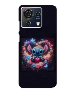 Чехол для ZTE Blade V50 Vita с картинкой «Stitch в цветах» Чехол для ZTE Blade V50 Vita с картинкой «Stitch в цветах»