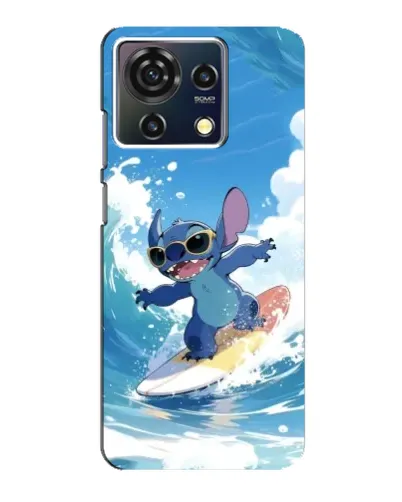 Чехол для ZTE Blade V50 Vita с картинкой «Стич на волне»