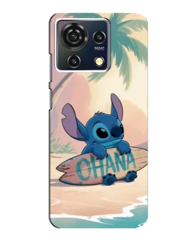 Чехол для ZTE Blade V50 Vita с картинкой «Стич на серфе»