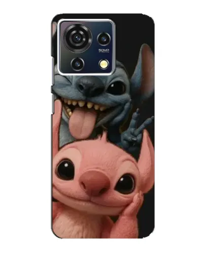 Чехол для ZTE Blade V50 Vita с картинкой «Стич и Ангел»