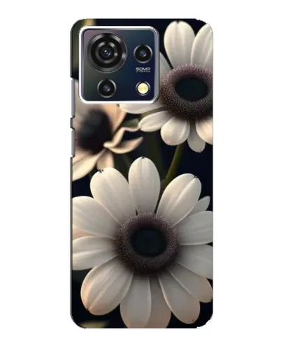 Чехол для ZTE Blade V50 Vita с картинкой «Белые маргаритки макро»
