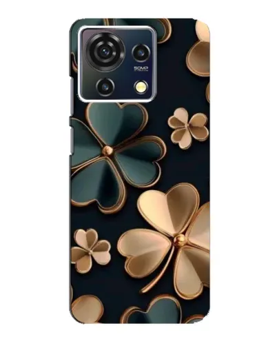 Чехол для ZTE Blade V50 Vita с картинкой «Клевер в золоте»