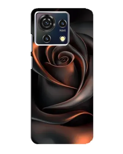 Чехол для ZTE Blade V50 Vita с картинкой «Шелковая черная роза»