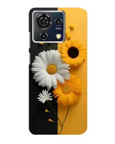 Чехол для ZTE Blade V50 Vita с картинкой «Подсолнух и ромашка»