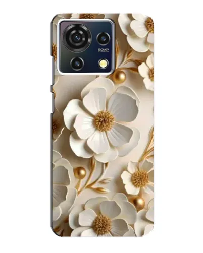 Чехол для ZTE Blade V50 Vita с картинкой «Белие бумажние  цвети»