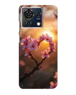 Чехол для ZTE Blade V50 Vita с картинкой «Розовый цвет сердце на фоне заката» Чехол для ZTE Blade V50 Vita с картинкой «Розовый цвет сердце на фоне заката»