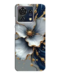 Чехол для ZTE Blade V50 Vita с картинкой «Белый цветок и золотой флюид» Чехол для ZTE Blade V50 Vita с картинкой «Белый цветок и золотой флюид»