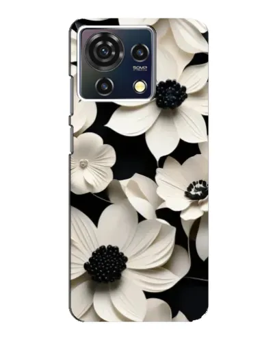 Чехол для ZTE Blade V50 Vita с картинкой «Объемные белые цветы»