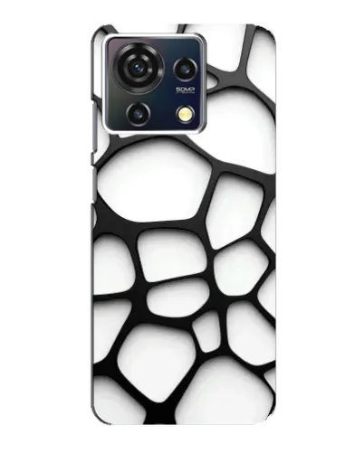 Чехол для ZTE Blade V50 Vita с картинкой «Белая объемная сетка»