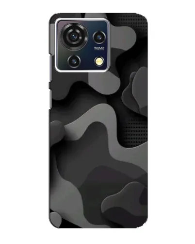 Чехол для ZTE Blade V50 Vita с картинкой «Темный абстрактный камуфляж»