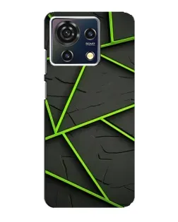 Чехол для ZTE Blade V50 Vita с картинкой «Зеленые геометрические линии»