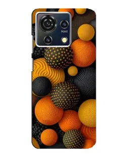 Чехол для ZTE Blade V50 Vita с картинкой «Объемные оранжевые сферы»