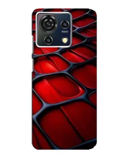 Чехол для ZTE Blade V50 Vita с картинкой «Красная глянцевая сетка»