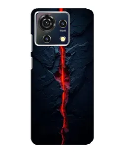 Чехол для ZTE Blade V50 Vita с картинкой «Kрасная лавовая трещина»