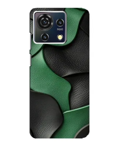 Чехол для ZTE Blade V50 Vita с картинкой «Зеленые кожаные волны»