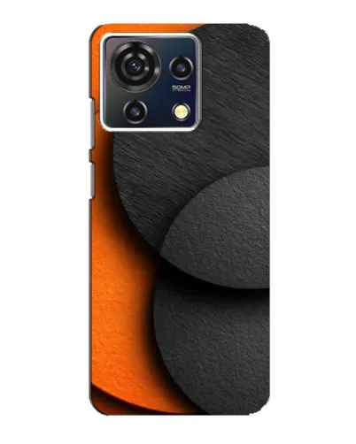 Чехол для ZTE Blade V50 Vita с картинкой «Геометрия оранжевых кругов»