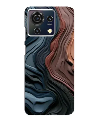 Чехол для ZTE Blade V50 Vita с картинкой «Цветные волны каньона»