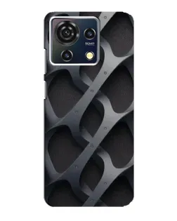 Чехол для ZTE Blade V50 Vita с картинкой «Объемное серое плетение»