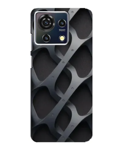 Чехол для ZTE Blade V50 Vita с картинкой «Объемное серое плетение»