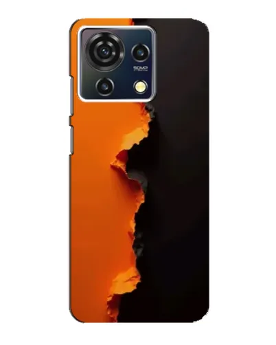 Чехол для ZTE Blade V50 Vita с картинкой «Оранжевый разлом»