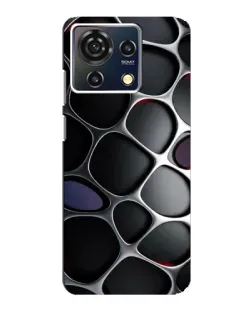 Чехол для ZTE Blade V50 Vita с картинкой «Объемная темная решетка»