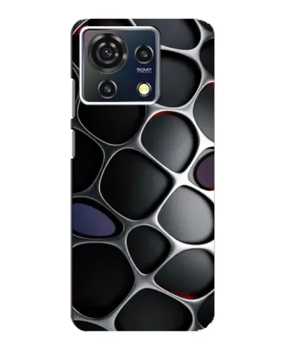 Чехол для ZTE Blade V50 Vita с картинкой «Объемная темная решетка»