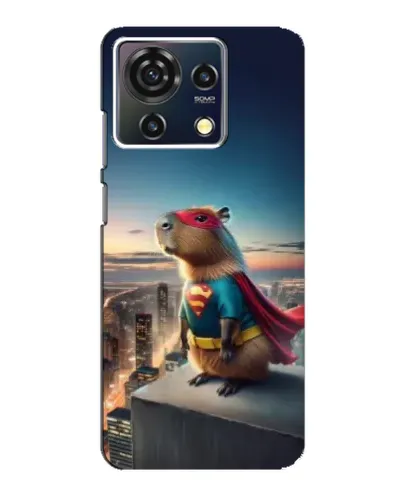 Чехол для ZTE Blade V50 Vita с картинкой «Капи-мен супергерой»