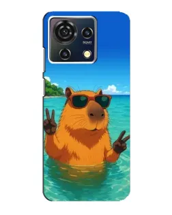 Чехол для ZTE Blade V50 Vita с картинкой «Морская капибара»