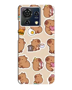 Чехол для ZTE Blade V50 Vita с картинкой «Капибары паттерн»
