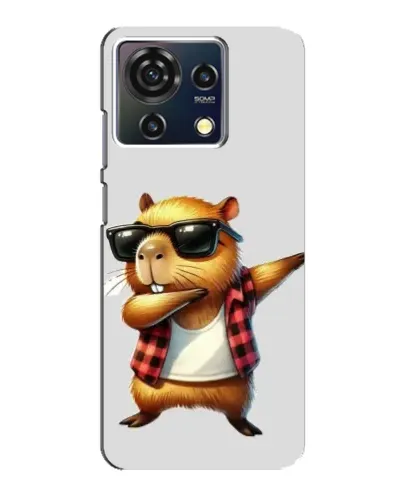 Чехол для ZTE Blade V50 Vita с картинкой «Капибара рэпер даб»