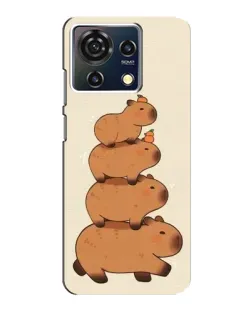 Чехол для ZTE Blade V50 Vita с картинкой «Башня из капибар»