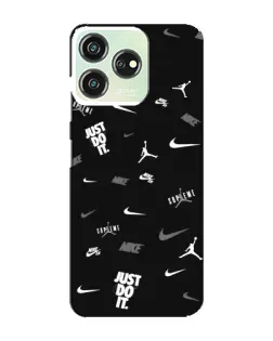 Чехол для ZTE Blade V50 с картинкой «Nike Black Pattern»