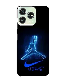 Чехол для ZTE Blade V50 с картинкой «Jordan Neon Blue»
