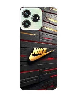 Чехол для ZTE Blade V50 с картинкой «Золотой Nike на металле»