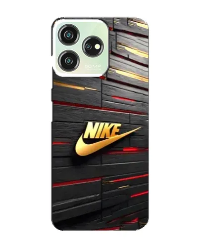 Чехол для ZTE Blade V50 с картинкой «Золотой Nike на металле»