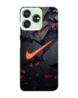 Чехол для ZTE Blade V50 с картинкой «Nike — эффект разломов»
