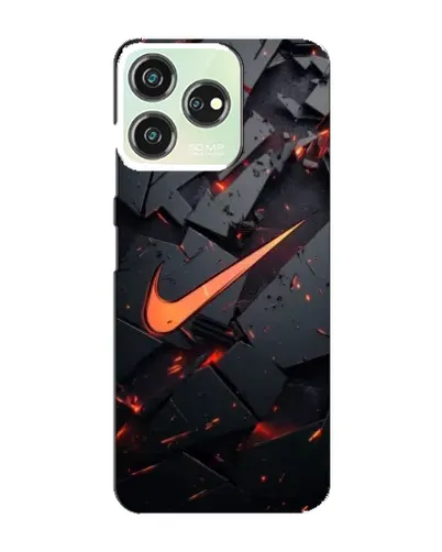 Чехол для ZTE Blade V50 с картинкой «Nike — эффект разломов»