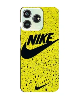 Чехол для ZTE Blade V50 с картинкой «Желтый текстурный Nike»