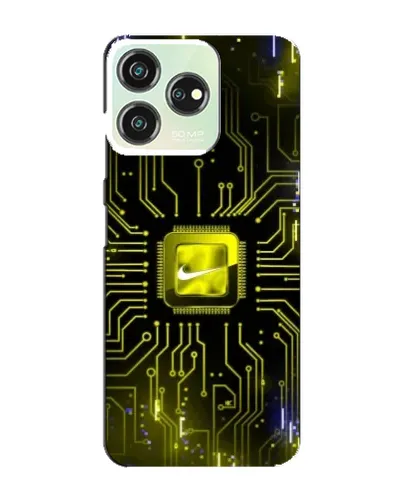 Чехол для ZTE Blade V50 с картинкой «Nike — золотая искра»