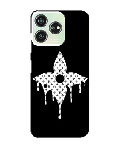 Чехол для ZTE Blade V50 с картинкой «Цветочная монограмма»