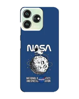 Чехол для ZTE Blade V50 с картинкой «NASA — лунная миссия»