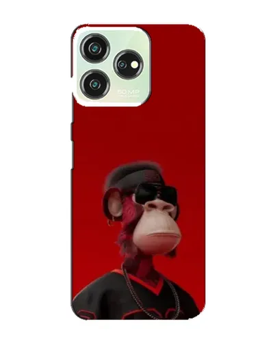 Чехол для ZTE Blade V50 с картинкой «Bored Ape в красном»
