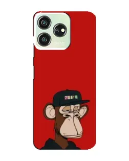 Чехол для ZTE Blade V50 с картинкой «Bored Ape — красный фон»