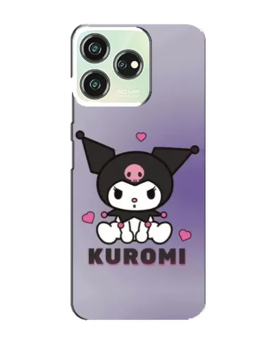 Чехол для ZTE Blade V50 с картинкой «Kuromi — фиолетовый арт»